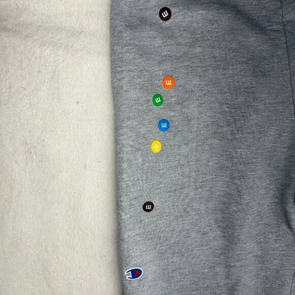 authentic M&M’s x Champion grey sweatpants limited edition